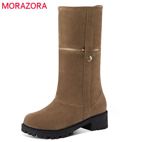 morazora 2020 new arrival winter snow boots women square heels casual shoes zipper warm comfortable women mid calf boots, Black
morazora 2020 new arrival winter snow boots women square heels casual shoes zipper warm comfortable women mid calf boots, Black