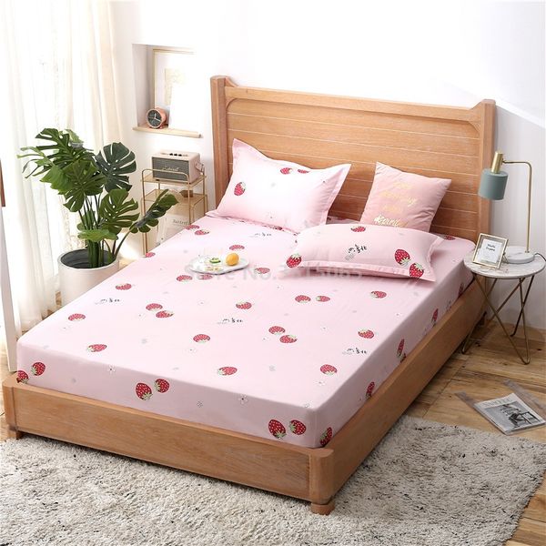 2019 pink strawberry printed fitted sheet 1pcs polyester cotton bed sheet with elastic band twin full queen king size bedspreads
2019 pink strawberry printed fitted sheet 1pcs polyester cotton bed sheet with elastic band twin full queen king size bedspreads