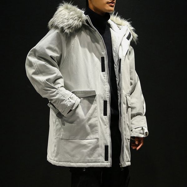 men winter hooded down jackets loose winter coats new male large size long warm parkas outwear casual jackets, Tan;black
men winter hooded down jackets loose winter coats new male large size long warm parkas outwear casual jackets, Tan;black