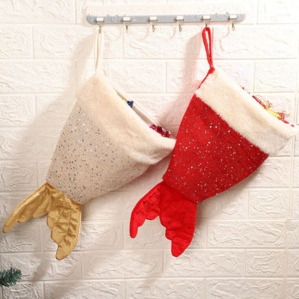 fluff sequins new year mermaid tail christmas stocking xmas tree ornament christmas gift bag pendants gifts decor 
fluff sequins new year mermaid tail christmas stocking xmas tree ornament christmas gift bag pendants gifts decor