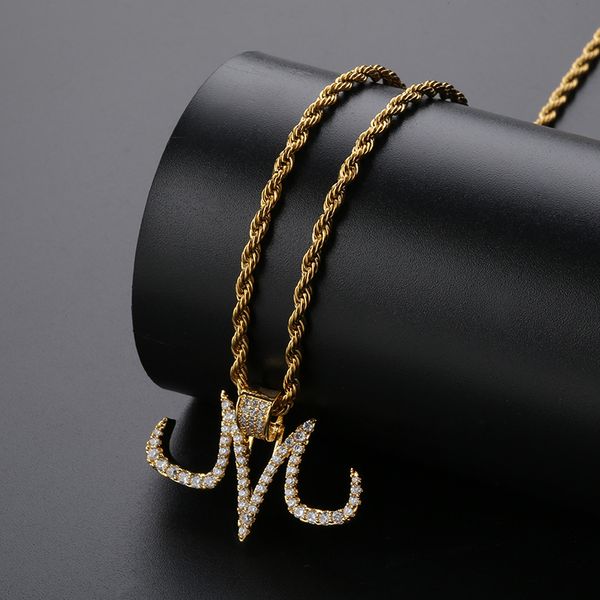 new personalized bling bling diamond creative tattoo mark m pendant necklace 18k gold full cz cubic zirconia jewelry gifts for boyfriend, Silver
new personalized bling bling diamond creative tattoo mark m pendant necklace 18k gold full cz cubic zirconia jewelry gifts for boyfriend, Silver