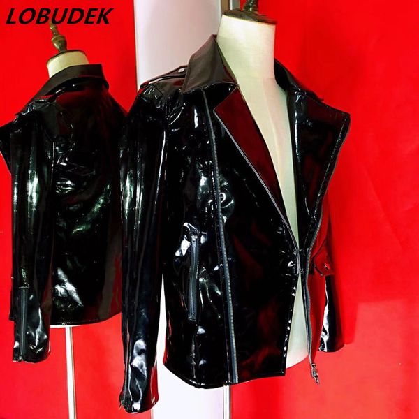 punk red black pu leather jacket dj male singer stage performance motorcycle leather coat star nightclub concert show costume
punk red black pu leather jacket dj male singer stage performance motorcycle leather coat star nightclub concert show costume
