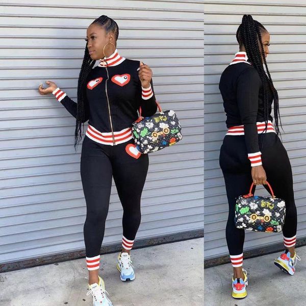 european and american women's clothing selling cardigan long sleeve jacket heart decorative stripe casual 2 suits, White
european and american women's clothing selling cardigan long sleeve jacket heart decorative stripe casual 2 suits, White