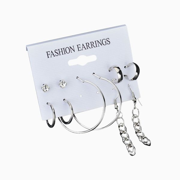 earrings female 2019 fashion earrings ear ring set combination of 5 sets jewely silver gift for friend z0315, Golden;silver
earrings female 2019 fashion earrings ear ring set combination of 5 sets jewely silver gift for friend z0315, Golden;silver