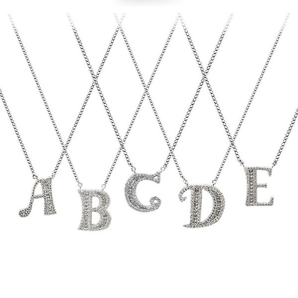 26 letter necklace sterling silver short locking chain student pendant accessories birthday present wholesale
26 letter necklace sterling silver short locking chain student pendant accessories birthday present wholesale