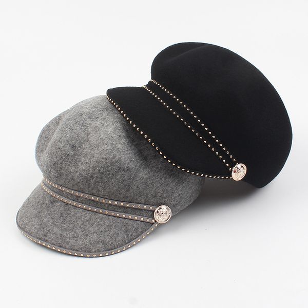 ladies autumn and winter hat wool octagonal cap warm thick beret ladies new rivet simple hats fashion equestrian caps, Blue;gray
ladies autumn and winter hat wool octagonal cap warm thick beret ladies new rivet simple hats fashion equestrian caps, Blue;gray
