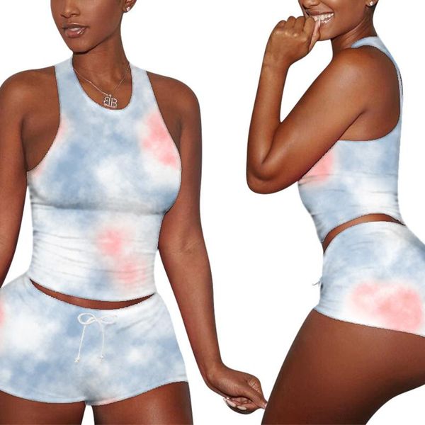 yoga outfits women 2 piece tie dye printed tank shorts bodycon set sportsuit workout active outfit fitness gym sets, White;red
yoga outfits women 2 piece tie dye printed tank shorts bodycon set sportsuit workout active outfit fitness gym sets, White;red