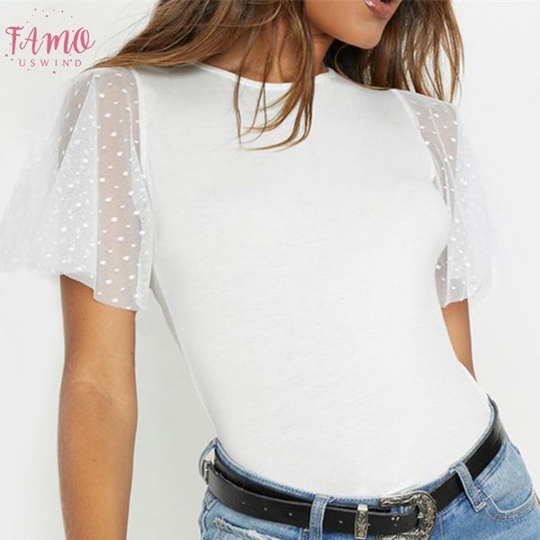 womens clothing chiffon blouse womens perspective stitching short sleeved round neck solid color womens clothing, White
womens clothing chiffon blouse womens perspective stitching short sleeved round neck solid color womens clothing, White