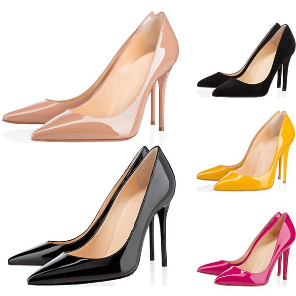 with box fashion designer women shoes red bottom high heels 8cm 10cm 12cm nude black red pink leather pointed toes pumps dress shoe 
with box fashion designer women shoes red bottom high heels 8cm 10cm 12cm nude black red pink leather pointed toes pumps dress shoe