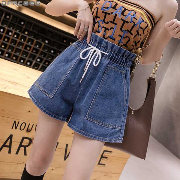 kawaii big pockets women shorts jeans elastic waist streetwear summer denim shorts lace up buds short femme plus size, White;black
kawaii big pockets women shorts jeans elastic waist streetwear summer denim shorts lace up buds short femme plus size, White;black