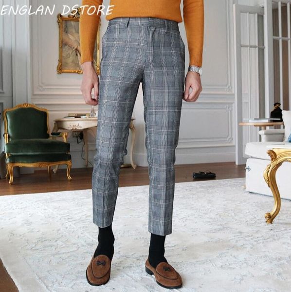 new 2018 men's clothing fashion hair stylist thin gentry gray lattices leisure pants trousers costumes, Black
new 2018 men's clothing fashion hair stylist thin gentry gray lattices leisure pants trousers costumes, Black