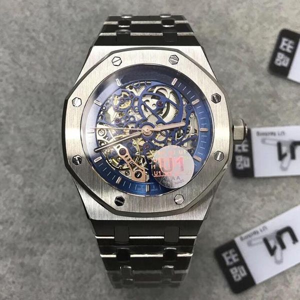 luxury watch men watches automatic watch limited double balance wheel openworked watches stainless steel black dial 15407 watch 41mm, Slivery;brown
luxury watch men watches automatic watch limited double balance wheel openworked watches stainless steel black dial 15407 watch 41mm, Slivery;brown