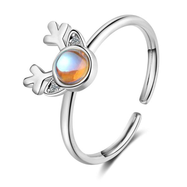925 sterling silver crystal elk antlers rings for women adjustable finger ring personality anillos birthday gift jz134, Golden;silver
925 sterling silver crystal elk antlers rings for women adjustable finger ring personality anillos birthday gift jz134, Golden;silver