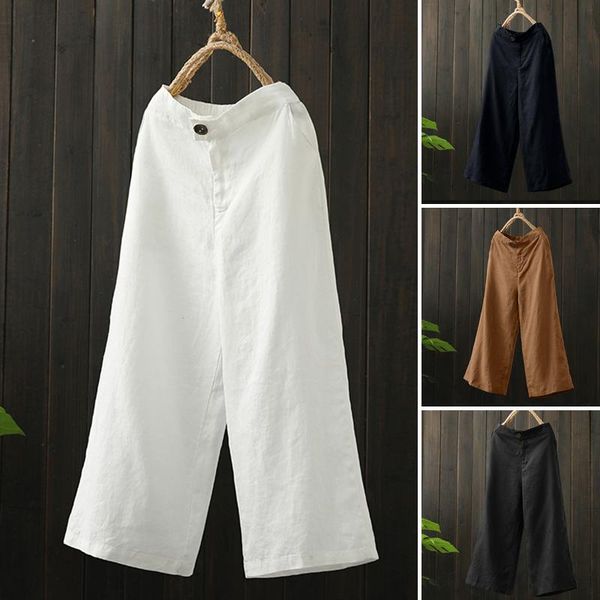 stylish women's wide leg pants 2020 zanzea summer trousers casual elastic waist pantalon palazzo female solid turnip oversized, Black;white
stylish women's wide leg pants 2020 zanzea summer trousers casual elastic waist pantalon palazzo female solid turnip oversized, Black;white