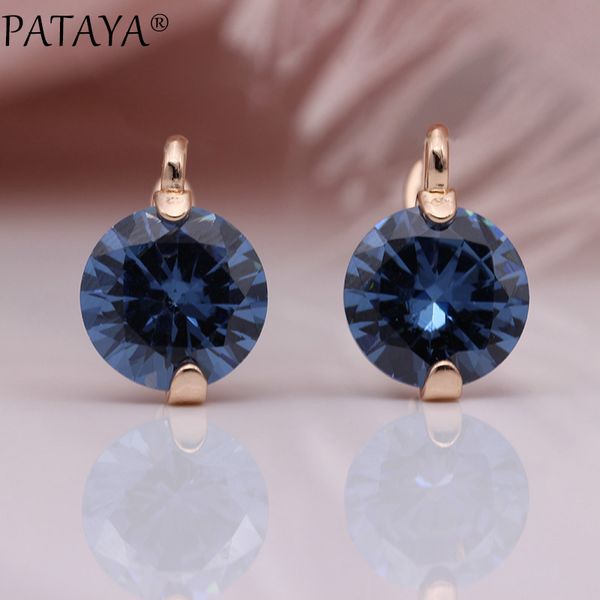 pataya 618 promotion new gradient blue dangle earrings 585 rose gold natural zircon round earrings women simple fashion jewelry, Silver
pataya 618 promotion new gradient blue dangle earrings 585 rose gold natural zircon round earrings women simple fashion jewelry, Silver