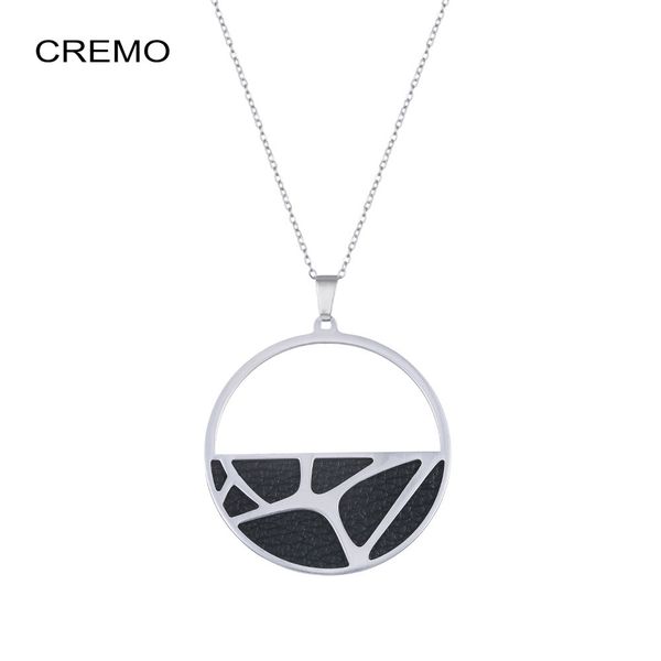 cremo reversible pendant necklaces argent stainless steel interchangeable leather necklace collier femme 2020 bijoux georgette, Silver
cremo reversible pendant necklaces argent stainless steel interchangeable leather necklace collier femme 2020 bijoux georgette, Silver