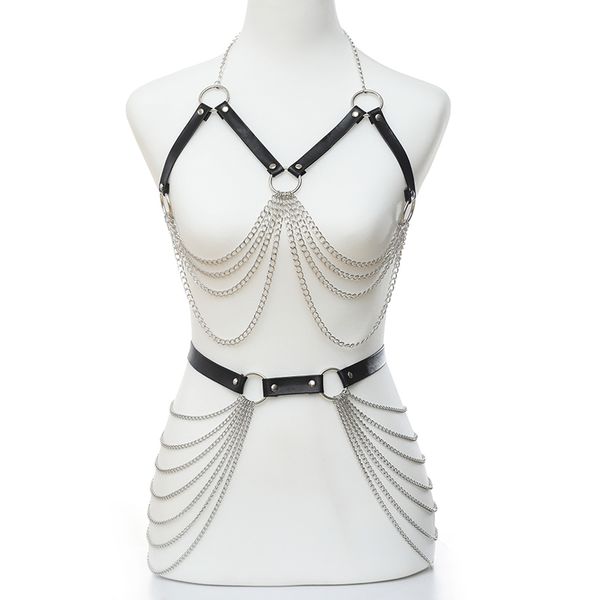 body harness body chain bra goth punk rock leather belt chain club festival fashion jewelry outifit party accessoriess, Slivery;golden
body harness body chain bra goth punk rock leather belt chain club festival fashion jewelry outifit party accessoriess, Slivery;golden