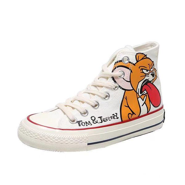 designer japanese style anime tom and jerry high shoes canvas shoes men women student graffiti canvas shoes cute cartoon casual sneakers, White;red
designer japanese style anime tom and jerry high shoes canvas shoes men women student graffiti canvas shoes cute cartoon casual sneakers, White;red