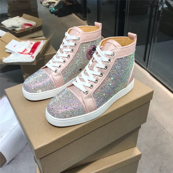 version luxury fashion rivet men's shoes stitching graffiti high-shoes red bottom couple rhinestone women's shoes size 35-47 23, Black
version luxury fashion rivet men's shoes stitching graffiti high-shoes red bottom couple rhinestone women's shoes size 35-47 23, Black