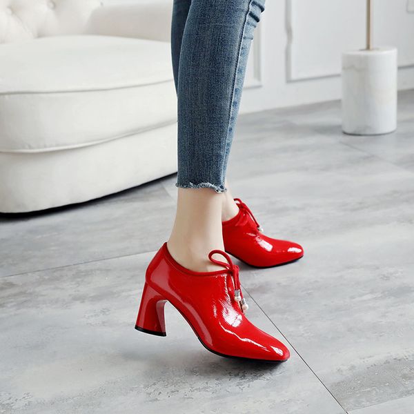 fashion patent mirror red yellow black lace up ladies heels women shoes hih heel square toe lare size pumps footwear
fashion patent mirror red yellow black lace up ladies heels women shoes hih heel square toe lare size pumps footwear