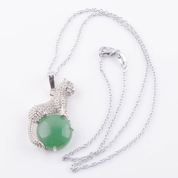 wojiaer cute leopard pendants necklaces for round gem stone natural amethyst tigers eye healing charm jewelry dbn373, Silver
wojiaer cute leopard pendants necklaces for round gem stone natural amethyst tigers eye healing charm jewelry dbn373, Silver