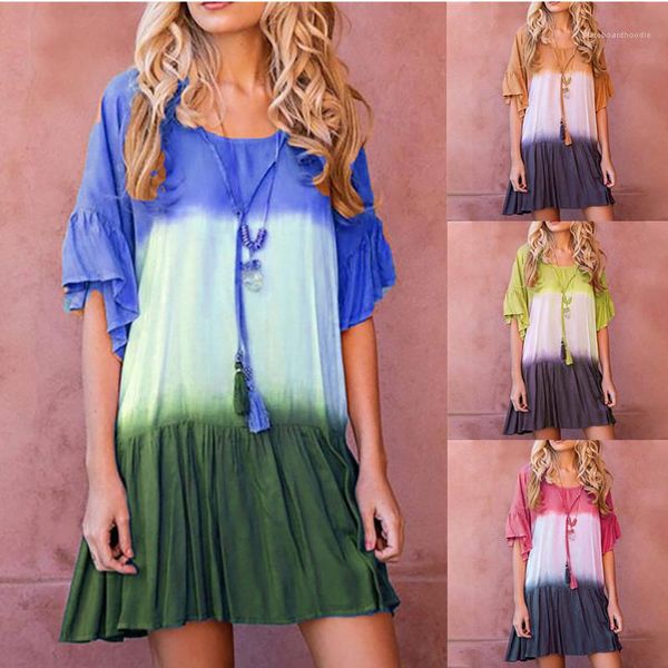 panelled dresses lotus leaf short sleeve dresses fashion crew neck womens casual above knee dress womens gradient color, Black;gray
panelled dresses lotus leaf short sleeve dresses fashion crew neck womens casual above knee dress womens gradient color, Black;gray