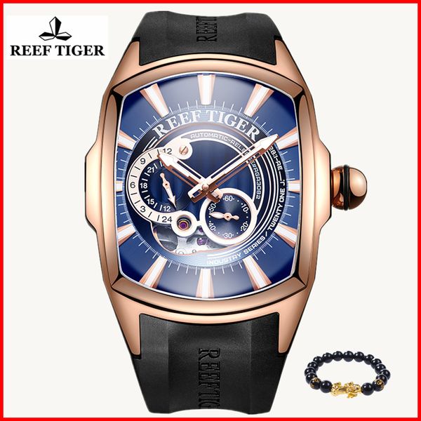 2019 reef tiger/rt new arrival mens rose gold case blue dial rubber strap waterproof automatic watch relogio masculino rga3069s, Slivery;brown
2019 reef tiger/rt new arrival mens rose gold case blue dial rubber strap waterproof automatic watch relogio masculino rga3069s, Slivery;brown