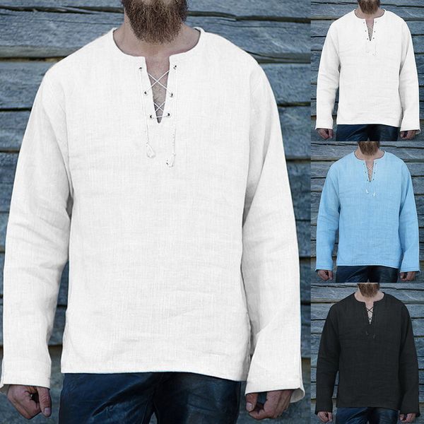 men's spring long sleeve shirts summer mens casual v-neck linen shirts pure color wide loose fashion male, White;black
men's spring long sleeve shirts summer mens casual v-neck linen shirts pure color wide loose fashion male, White;black