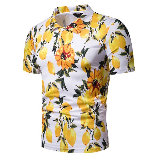 new style summer men beach style printed short sleeve polot shirt pl71, White;black
new style summer men beach style printed short sleeve polot shirt pl71, White;black