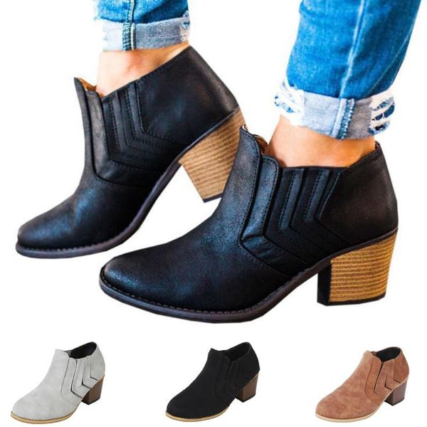 women's boots ladies leisure solid wedges round toe large size mid heel boots breathable female comfortable shoes m50#, Black
women's boots ladies leisure solid wedges round toe large size mid heel boots breathable female comfortable shoes m50#, Black