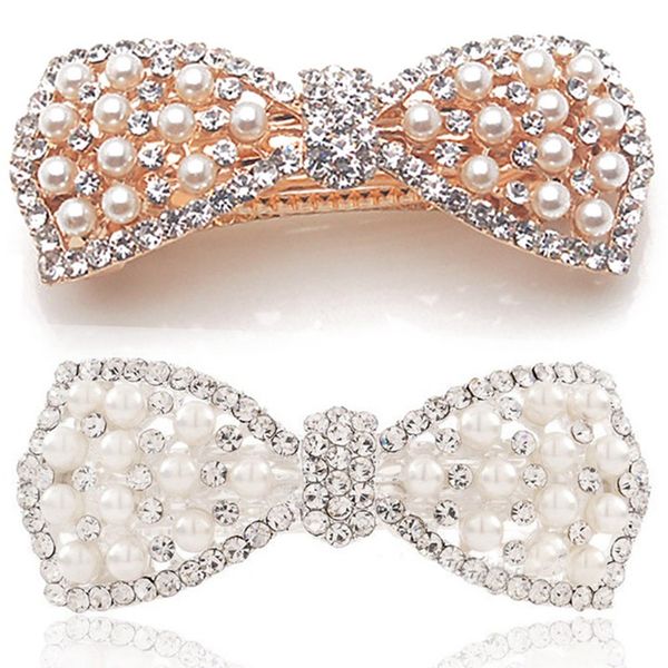 cute elegant fashion pearls bows hair clip party hair accessories crystal hairpin barrette for women girls jewelry gift, Golden;white
cute elegant fashion pearls bows hair clip party hair accessories crystal hairpin barrette for women girls jewelry gift, Golden;white