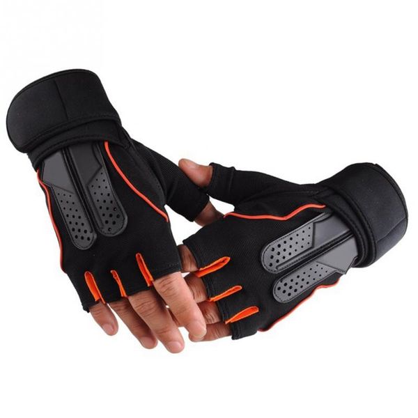 1 pair gym body building training sports weightlifting gloves for men and women fitness exercise half finger sport gloves, Black
1 pair gym body building training sports weightlifting gloves for men and women fitness exercise half finger sport gloves, Black