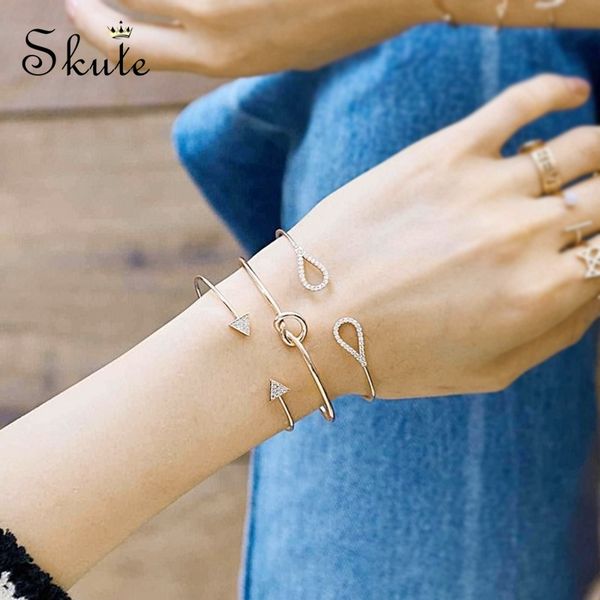 skute 3pcs/set minimalist charm crystal geometric triangle arrow knotted open adjustable bracelet bangles for women jewelry gift, Black
skute 3pcs/set minimalist charm crystal geometric triangle arrow knotted open adjustable bracelet bangles for women jewelry gift, Black