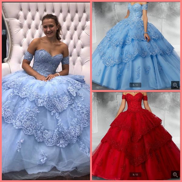 blue ball gown quinceanera dresses 2019 detachable sleeves sweet 16 dresses tiered skirt beading lace appliques prom vestidos de 15 puffy, Black
blue ball gown quinceanera dresses 2019 detachable sleeves sweet 16 dresses tiered skirt beading lace appliques prom vestidos de 15 puffy, Black