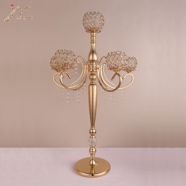 84 cm tall 5-arms candelabras metal gold crystal pendants candle holders wedding event centerpieces home decoration 10 pcs/ lot
84 cm tall 5-arms candelabras metal gold crystal pendants candle holders wedding event centerpieces home decoration 10 pcs/ lot