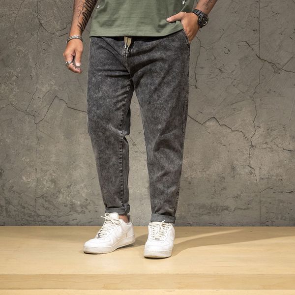 2020 men's gray loose jeans large size 34-46 solid slim denim jeans cowboy trousers men cotton elastic trousers drawstring, Blue
2020 men's gray loose jeans large size 34-46 solid slim denim jeans cowboy trousers men cotton elastic trousers drawstring, Blue