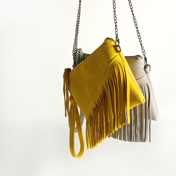 new 2018 genuine leather shoulder bag for women fashion feminine summer small suede tassel fringe chain yellow and gray hand bag
new 2018 genuine leather shoulder bag for women fashion feminine summer small suede tassel fringe chain yellow and gray hand bag