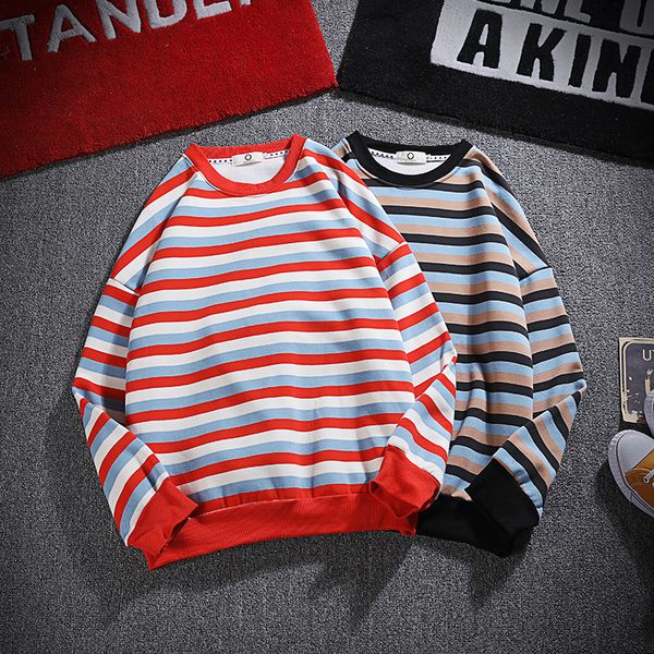 streetwear men's sweatshirts multicolor stripe men's sweatshirts o-neck long sleeve pullover clothing, Black
streetwear men's sweatshirts multicolor stripe men's sweatshirts o-neck long sleeve pullover clothing, Black