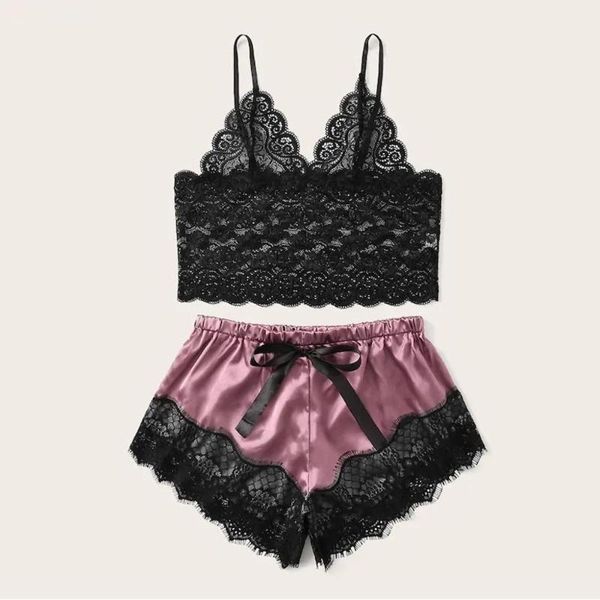 miarhb pajamas on for women nightwear pyjama femme lingerie pijama de mujer female sleepwear summer home wear pizama damska, Black;red
miarhb pajamas on for women nightwear pyjama femme lingerie pijama de mujer female sleepwear summer home wear pizama damska, Black;red