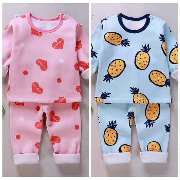 winter kids pajama set long sleeve t shirt + trousers boys girls plus velvet thickening cartoon print casual home clothes, White
winter kids pajama set long sleeve t shirt + trousers boys girls plus velvet thickening cartoon print casual home clothes, White