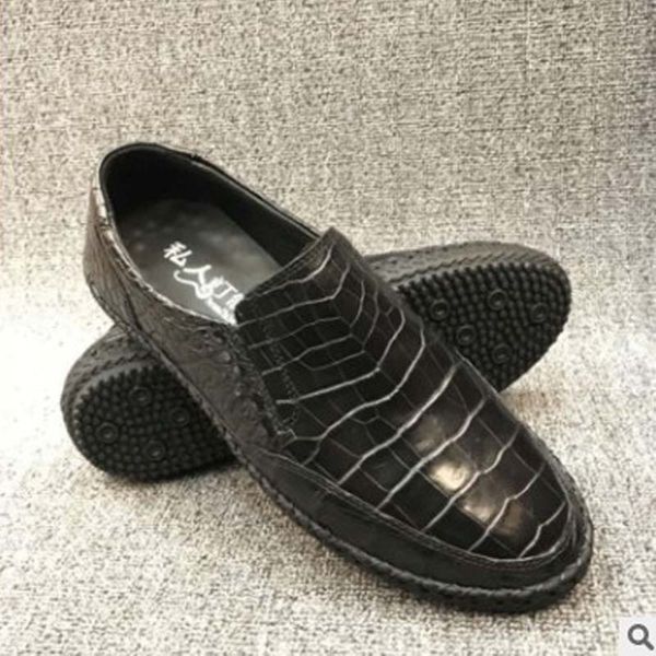 xhpj really nile crocodile belly shoes men single shoes leisure lazy person men, Black
xhpj really nile crocodile belly shoes men single shoes leisure lazy person men, Black
