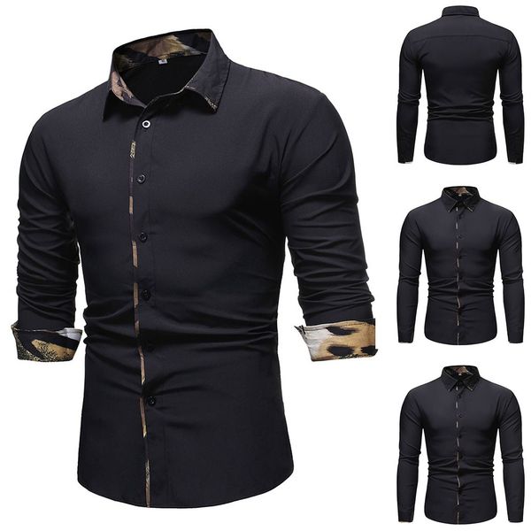 men shirt men's autumn new casual fashion leopard slim lapel long sleeve shirt chemise homme, White;black
men shirt men's autumn new casual fashion leopard slim lapel long sleeve shirt chemise homme, White;black