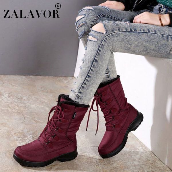 zalavor lady cross strap simple keep warm snow boots thick bottom plush fur mid calf boots brand shoes size 36-40, Black
zalavor lady cross strap simple keep warm snow boots thick bottom plush fur mid calf boots brand shoes size 36-40, Black