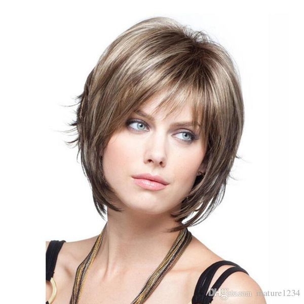 fashion party wig 12" short wigs with bangs factory direct capless new stylish short straight mix colored hair lady's synthetic fu, Black
fashion party wig 12" short wigs with bangs factory direct capless new stylish short straight mix colored hair lady's synthetic fu, Black
