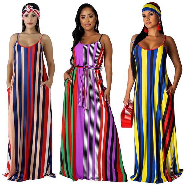 women's summer casual loose dresses sleeveless striped print plus size beach party long maxi dress with pockets, Black;gray
women's summer casual loose dresses sleeveless striped print plus size beach party long maxi dress with pockets, Black;gray