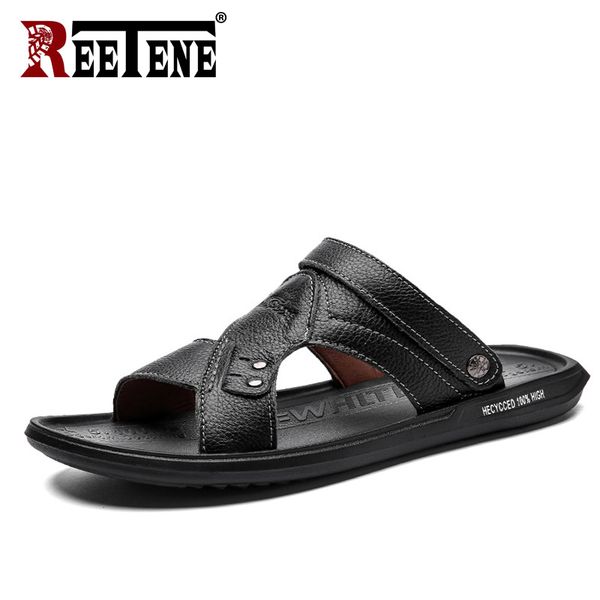 new summer men sandals breathable leather men beach flip flop casual shoes comfortable slip-on men's shoes size 38-46, Black
new summer men sandals breathable leather men beach flip flop casual shoes comfortable slip-on men's shoes size 38-46, Black