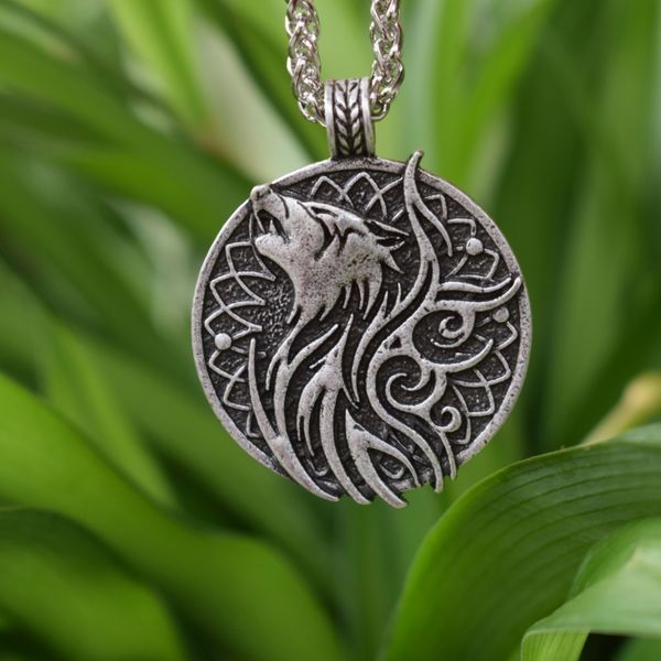 norse viking howling wolf necklace christmas gifts punk jewelry party choker pendant, Silver
norse viking howling wolf necklace christmas gifts punk jewelry party choker pendant, Silver