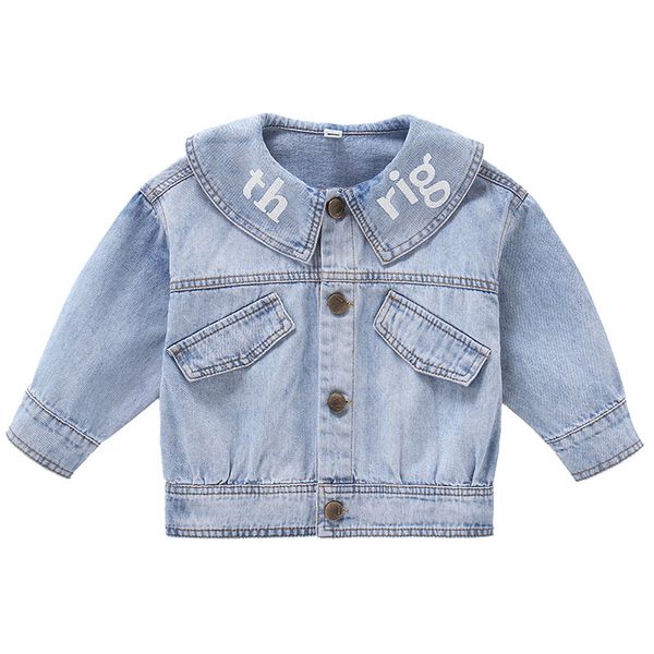 toddler girl clothes kids jean jackets for girls denim jacket windbreaker spring outerwear sport clothes for kid casual overcoat, Blue;gray