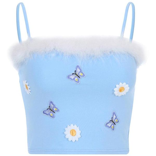 women crop tank sleeveless print cotton strap feather butterfly floral embroidery casual tank femme vest, White
women crop tank sleeveless print cotton strap feather butterfly floral embroidery casual tank femme vest, White
