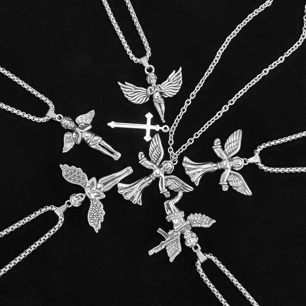 personality retro prayer queen angel wing necklace pendant men and women stainless steel long necklace drop shipping, Silver
personality retro prayer queen angel wing necklace pendant men and women stainless steel long necklace drop shipping, Silver